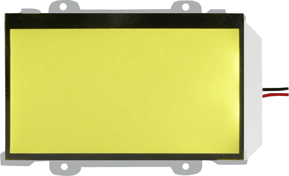 yellow led rectangle shape edge led backlight with wire connection