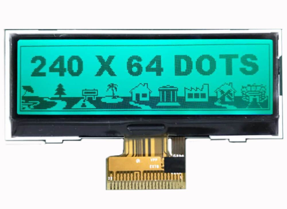 240 by 64 dot matrix fstn positive display grey background and black letters cog lcd module.jpg