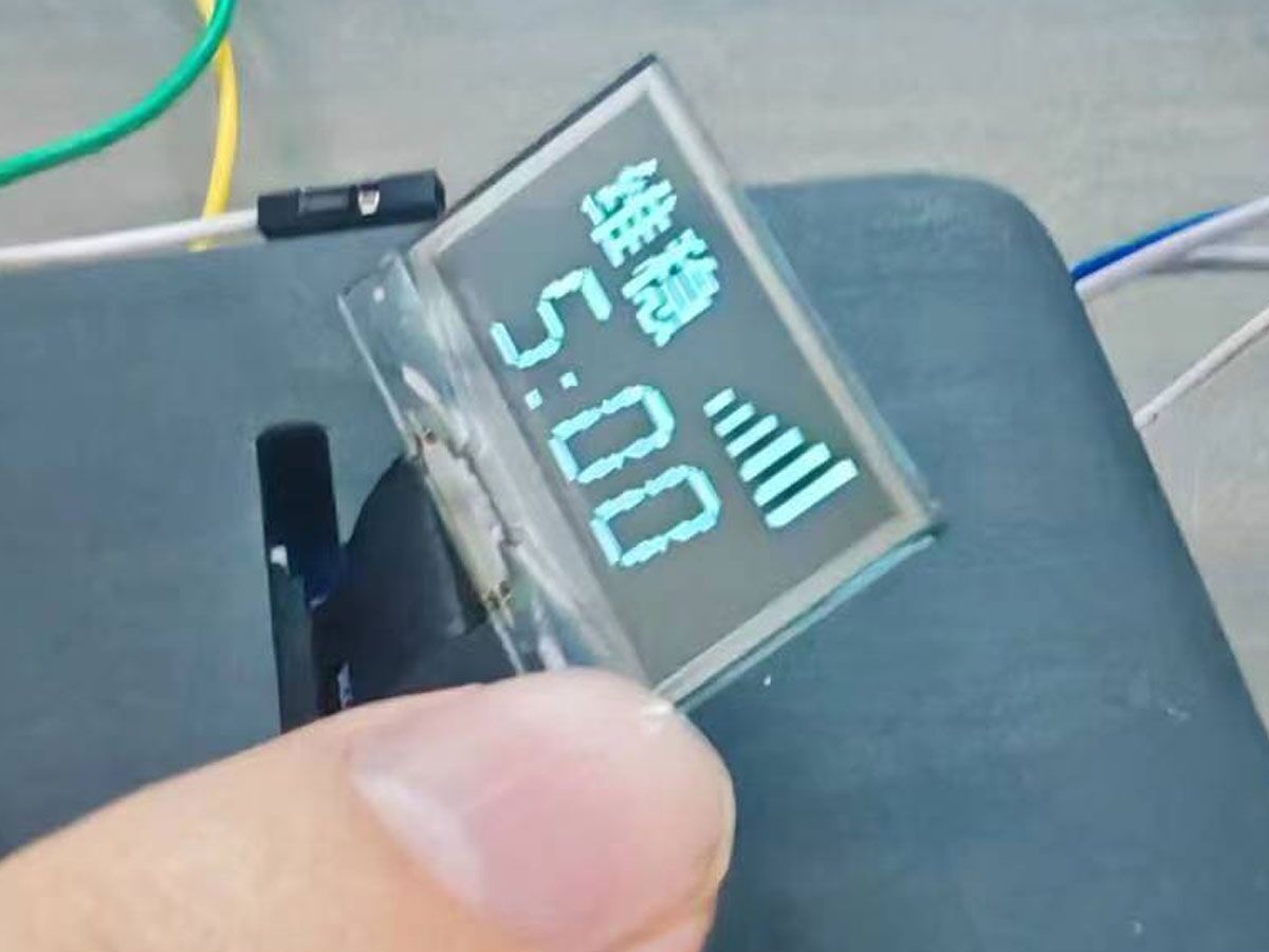 small sized transparent oled display for clock