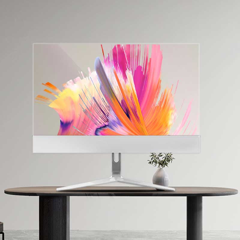 30 inch transparent oled display–desk mounted signage