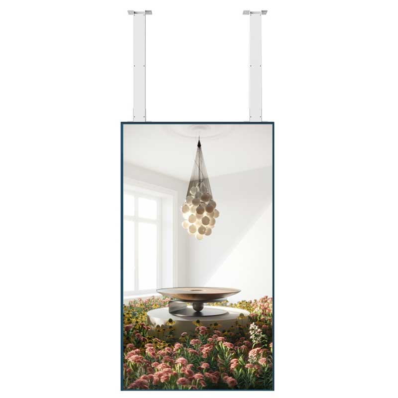 55 inch transparent oled display–ceiling mounted signage