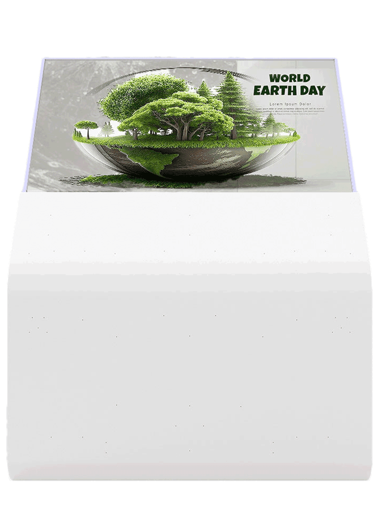 angled tabletop free standing transparent oled signage