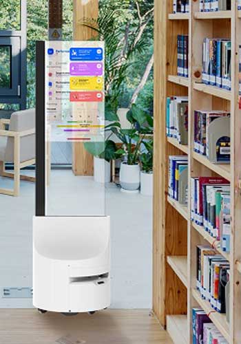 transparent oled ai digital human screen 30inch