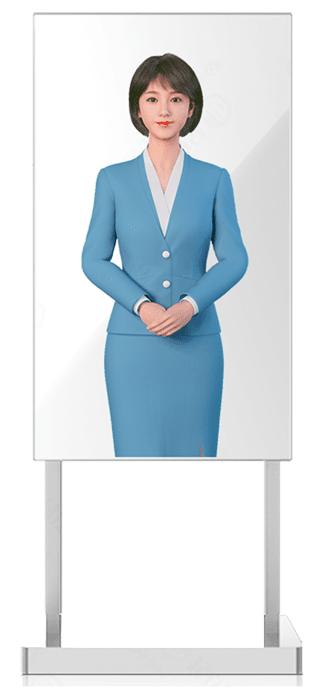 transparent oled ai digital human screen