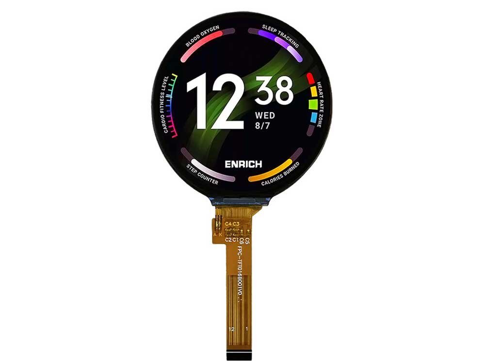 1.6 tft lcd 400400 for wearable application