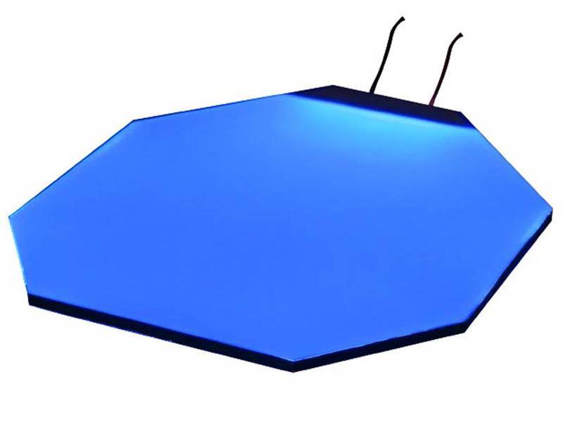 blue led hexagon shape edge led backlight with wire connection.jpg