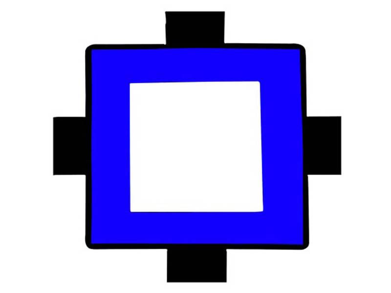 blue led square shape edge led backlight with through hole in the middle.jpg