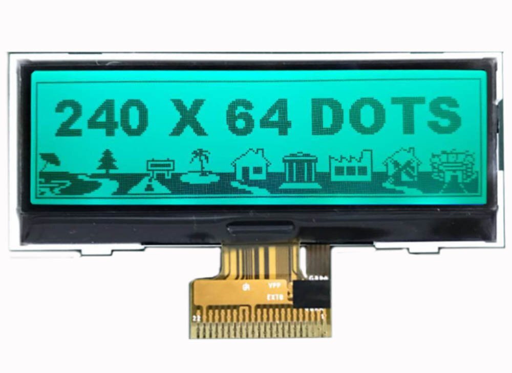 240 by 64 dot matrix fstn positive display grey background and black letters cog lcd module.jpg