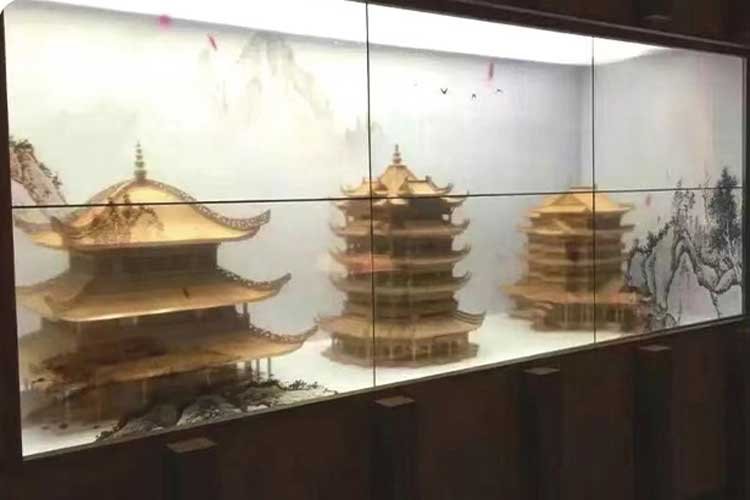 2×3 transparent lcd video wall for cultural exhibition