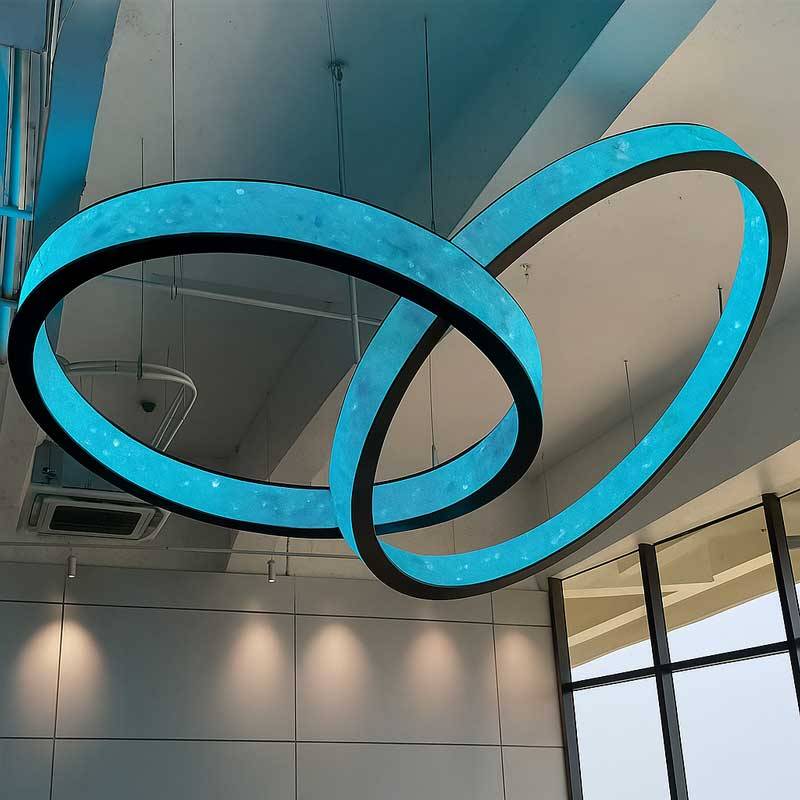 interlocking transparent led rings