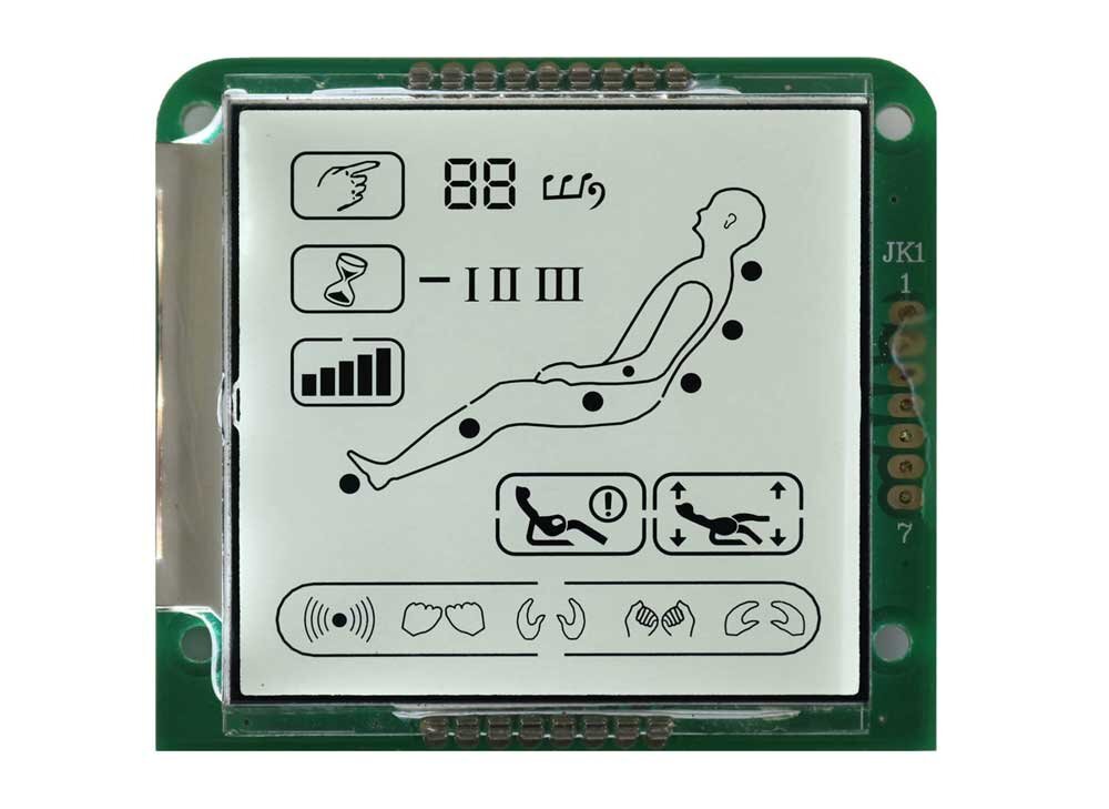 TN Segment Positive Display Grey Background and Black Letters COB LCD Module for Massage Chair.jpg