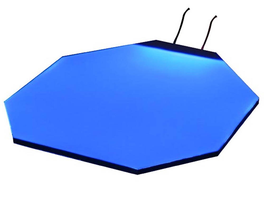 blue led hexagon shape edge led backlight with wire connection.jpg