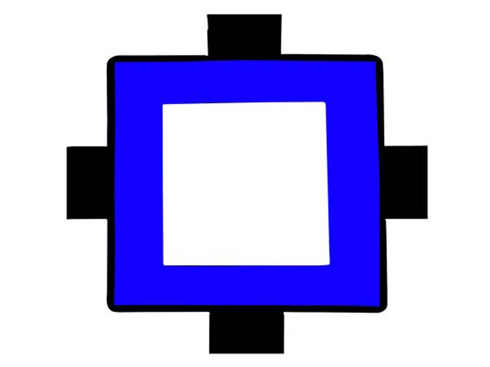 blue led square shape edge led backlight with through hole in the middle.jpg