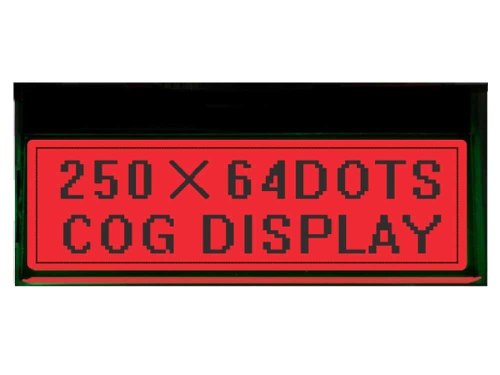 250 by 64 dot matrix fstn positive display grey background and black letters lcd.jpg