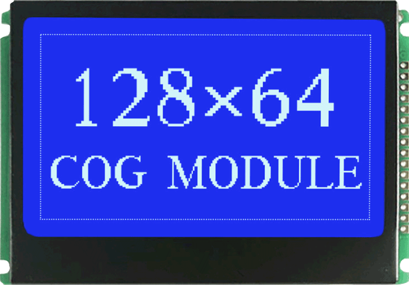 128 by 64 dot matrix stn negative display blue background and white letters cob lcd module.png