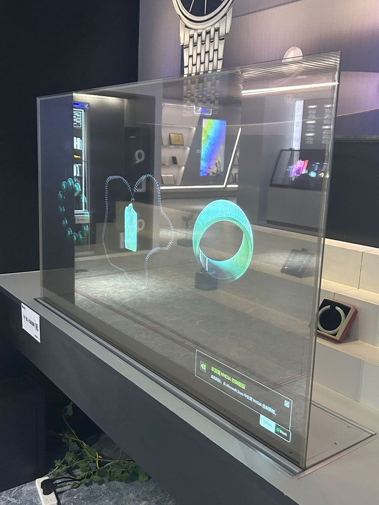 55 inch desktop embedded model transparent oled computer monitor