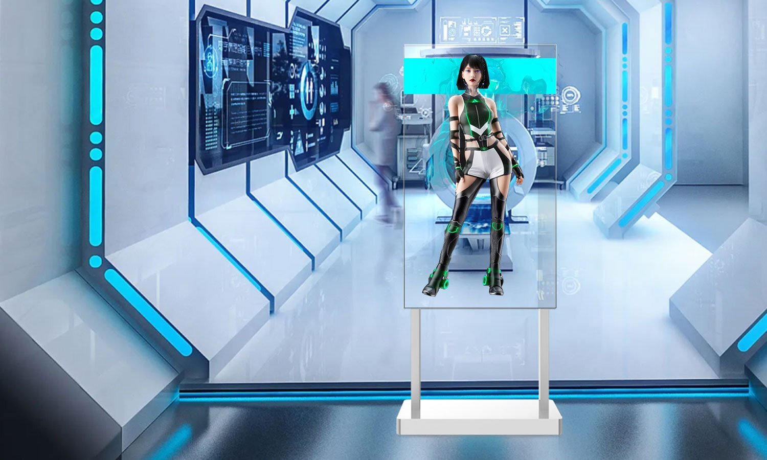 digital human transparent oled display