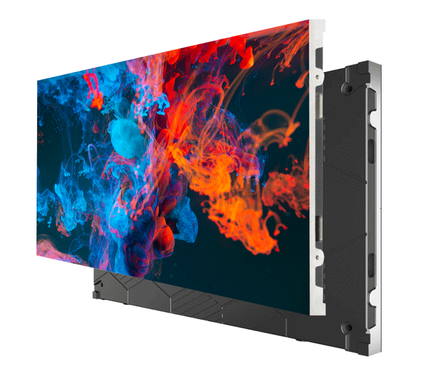 front and rear view overlay of small spacing led display module