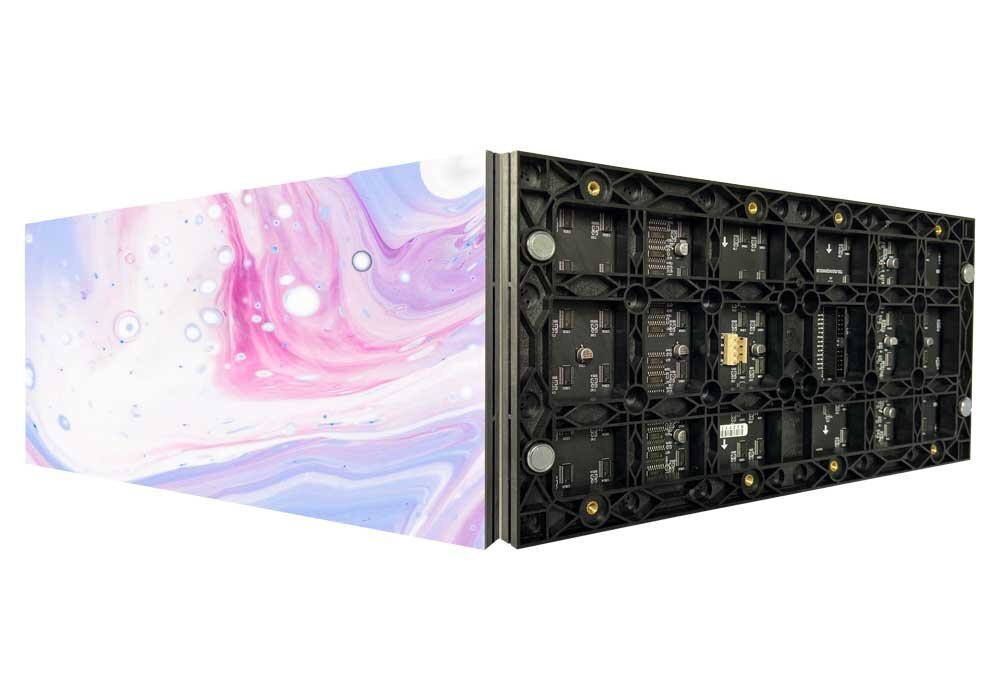 p1.25 module front and rear 45 degree bevel indoor small spacing led displays