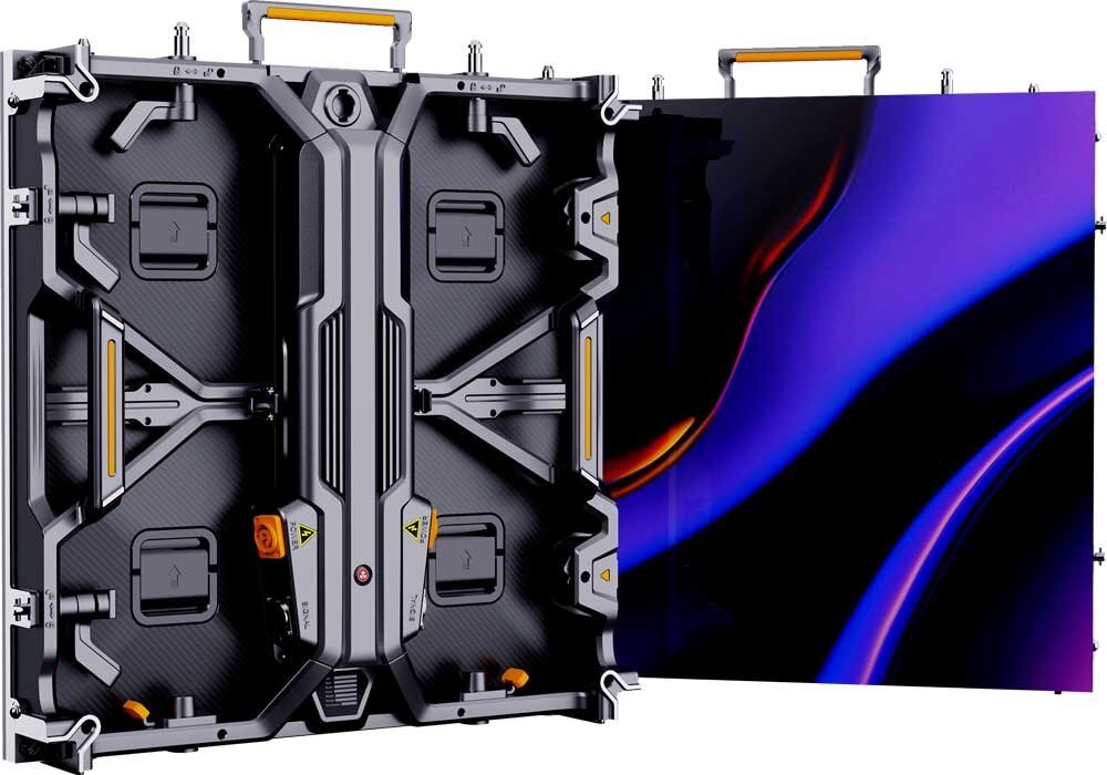 f6 rental led display cabinet – front and rear view