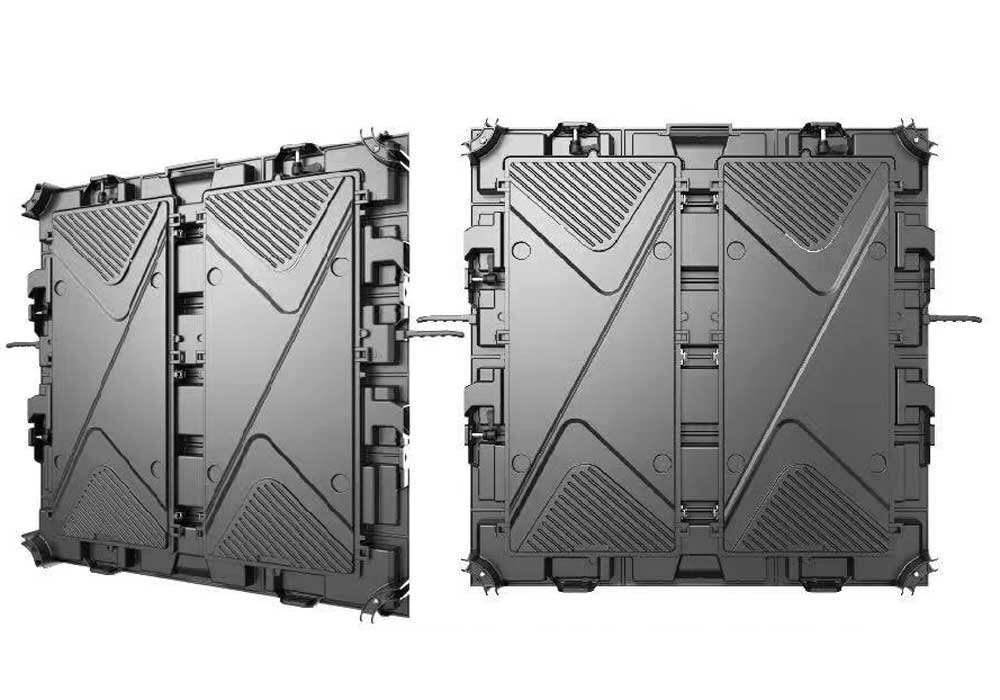 outdoor aluminum cabinet led display back view