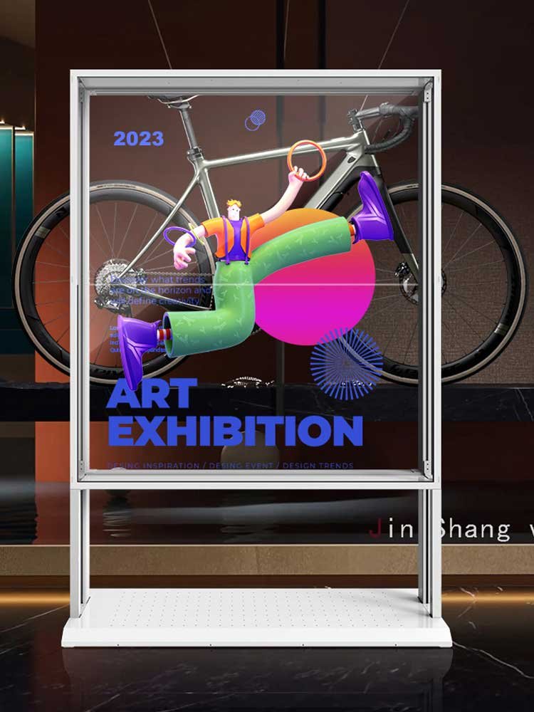 transparent oled video wall for art exhibition