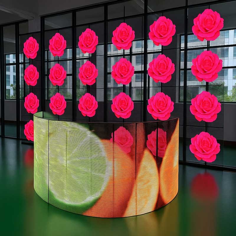 immersive visuals with indoor transparent led screen