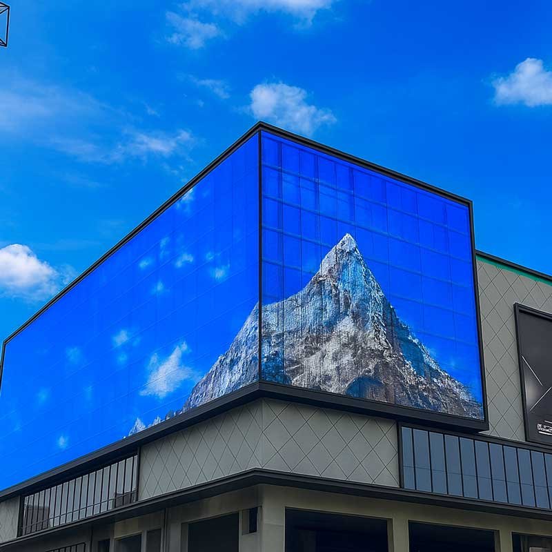 majestic outdoor transparent led mesh display