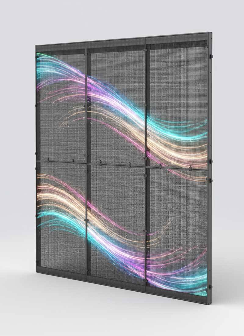 side view led holographic invisible screen