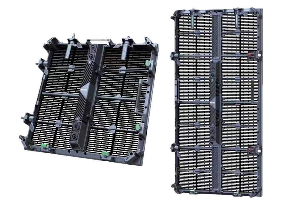 straight & curve rental transparent led cabinets