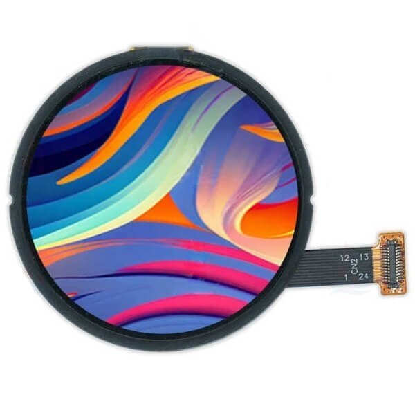 1.43 inch high brightness ltps high resolution 466x466 round oncell touch amoled display