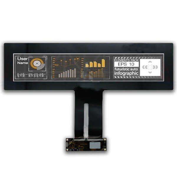 13.5 inch ips bartype tft lcd 1280x235 lvds interface high brightness with capacitive touch