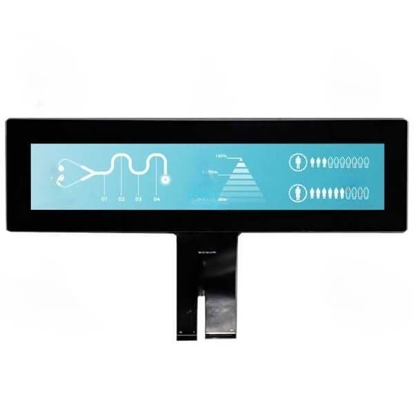 15.0 inch ips 1280x242 lvds interface bartype tft lcd with ctp high brightness