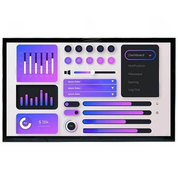 21.5 inch 1920x1080 dual channel lvds ips landscape screen high contrast high brightness tft lcd module with capacitive touch panel