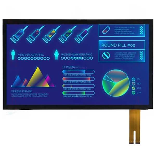 21.5 inch 1920x1080 high contrast dual channel lvds landscape screen ips tft lcd module with capacitive touch panel