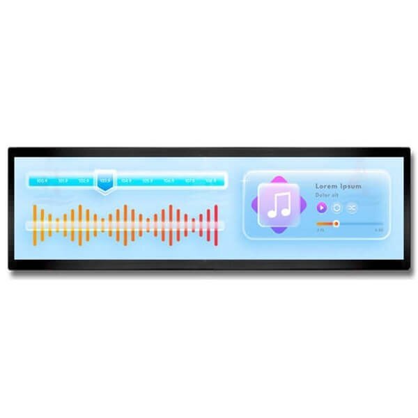 28 inch 1920x360 lvds interface ips tft lcd module with full viewing angle