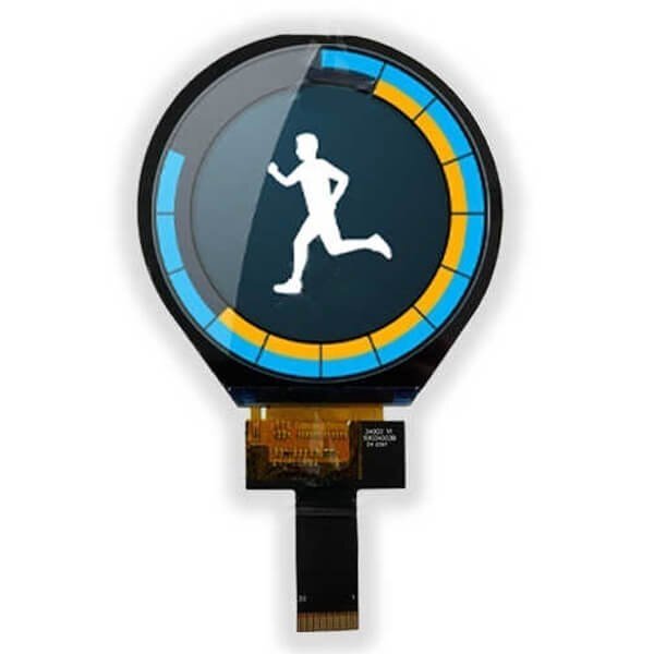 3.4 inch mipi interface high contrast ips industrial round lcd