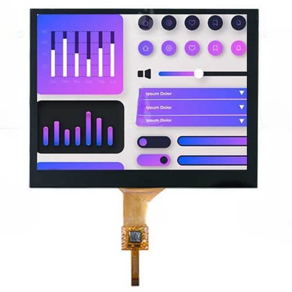 5.7 inch 640x480 lvds interface jd9168s full viewing angle wide temperature tft lcd with capacitive touch panel