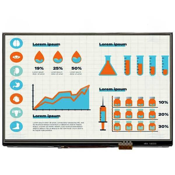 5.9 inch 840x512 full viewing angle rgb interface driver ic jd9168s tft lcd with resistive touch panel