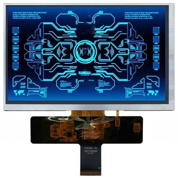 7.0 inch 800x480 high brightness wide temp medical ips tft lcd with lvds interface
