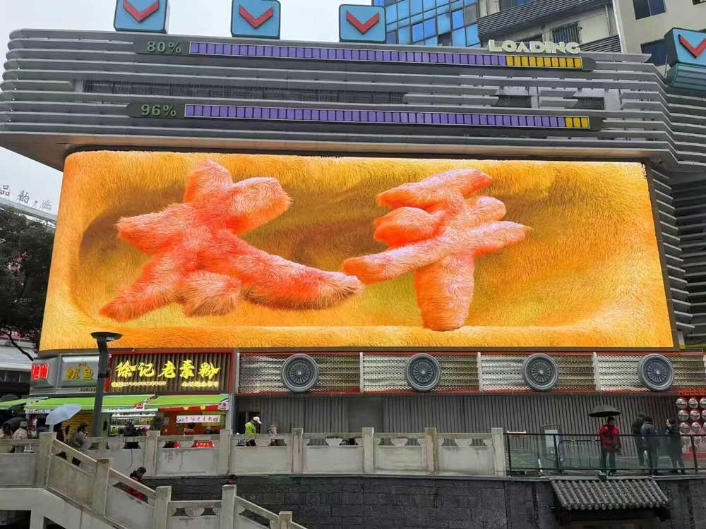 outdoor small pitch led façade display – commercial building (daytime)