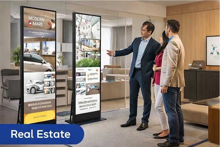 led display advertising machines in real estate