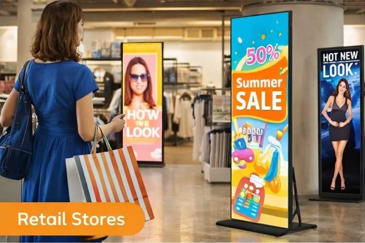 led display advertising machines in retail stores