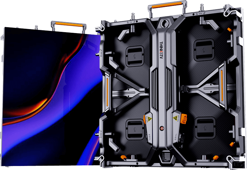 f6 rental led display cabinet – front and rear view