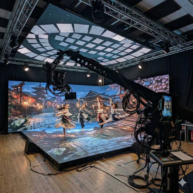 real time virtual production studio xr led stage for live performance
