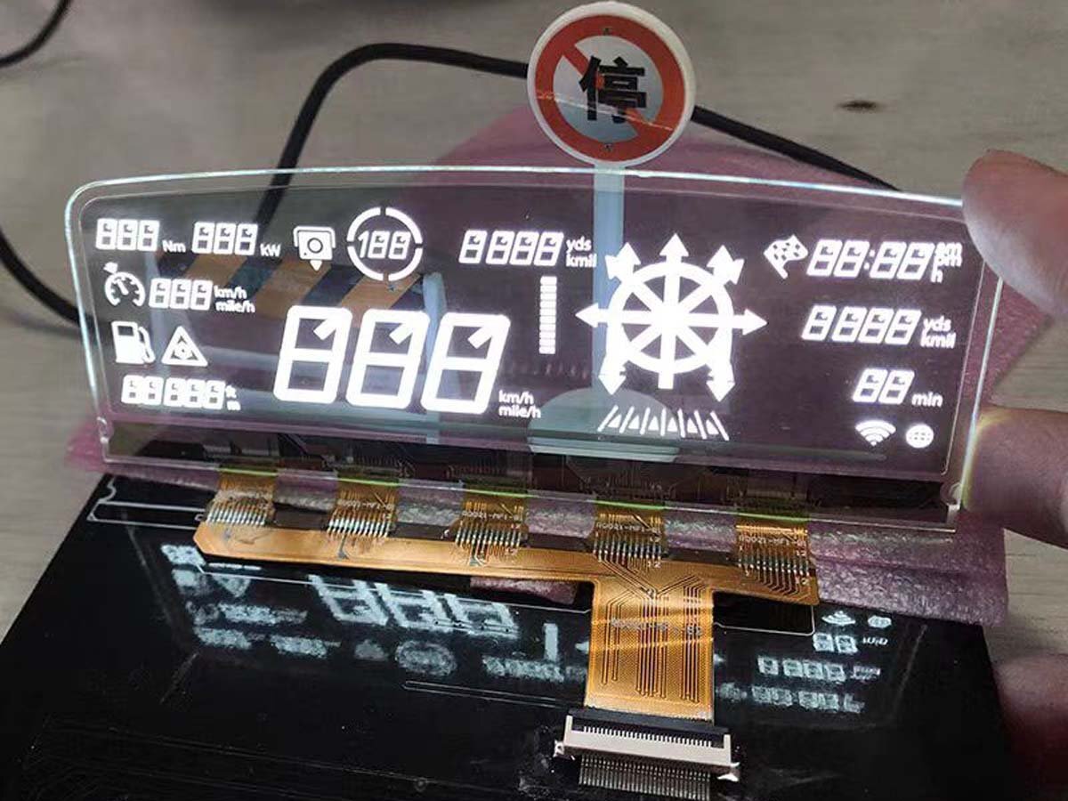 small size transparent oled display for vehicle