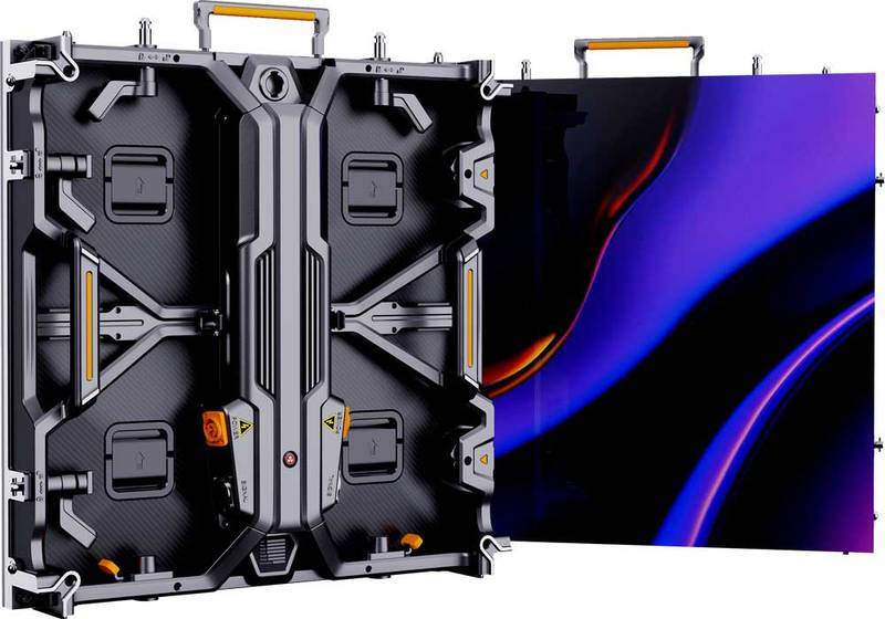 f6 rental led display cabinet – front and rear view
