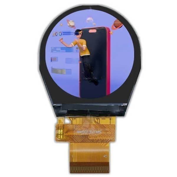1.3 inch round tft 240x240 mcu+spi+rgb interface 45 pins industrial lcd display module