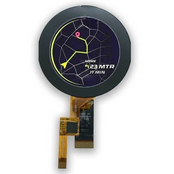 1.6 inch 400x400 with ctp industrial round tft lcd display module with mipi interface