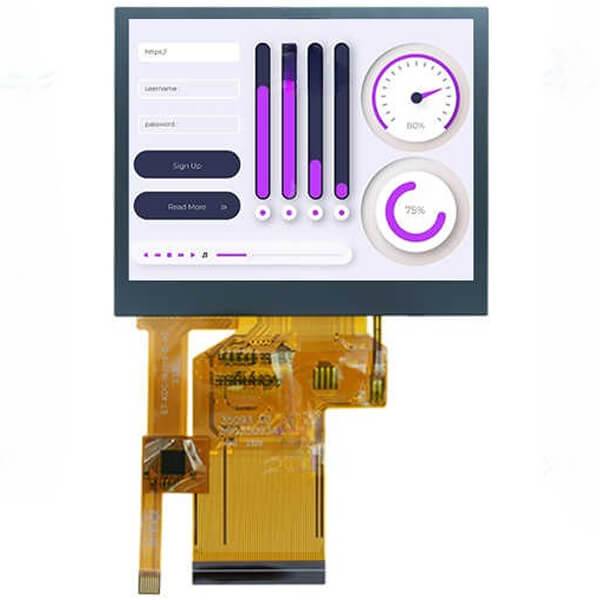 3.5 inch 320x240 st7272a rgb interface full viewing angle ips tft lcd with capacitive touch panel